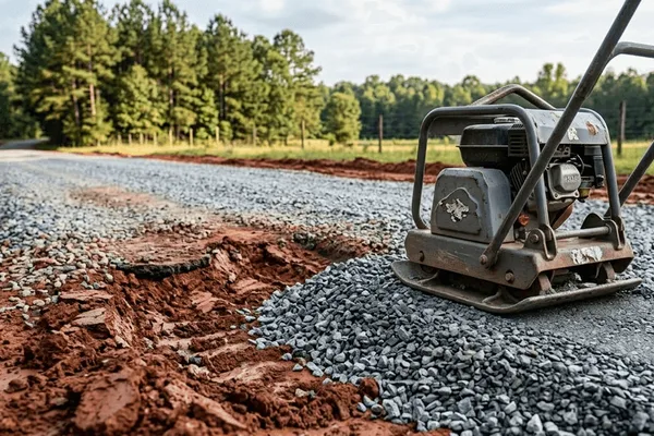 Gravel driveway pothole and rut repair in Eastman, GA